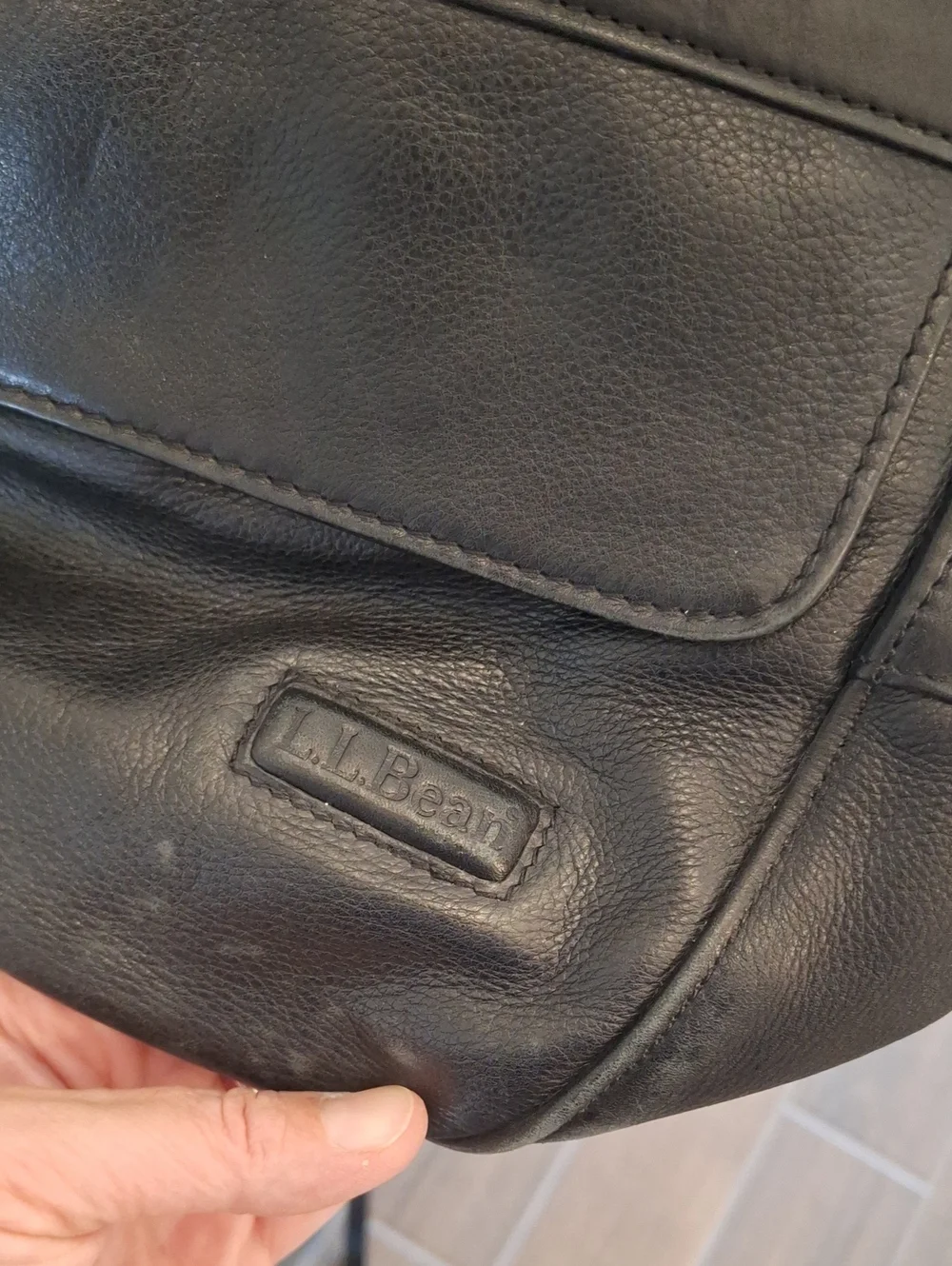 Vintage CP LL Bean x Ameribag Black Leather Healthy Sling Bag